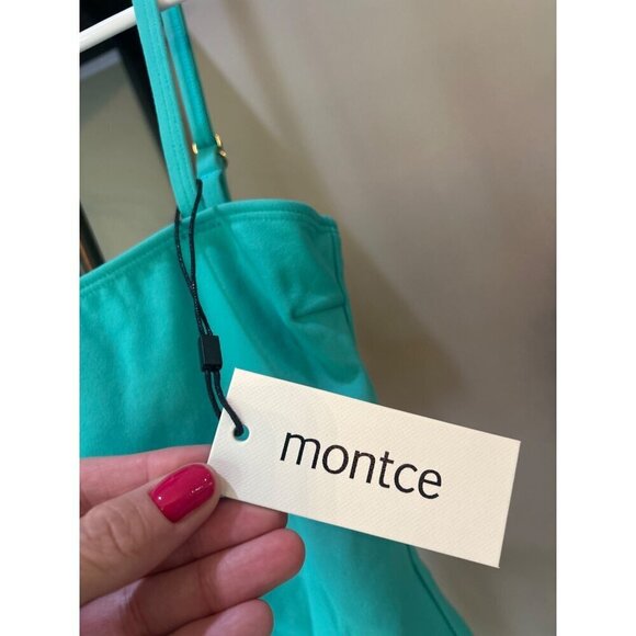 Montce Jacelyn One Piece Swimsuit Teal Womens Size XS - Picture 8 of 9